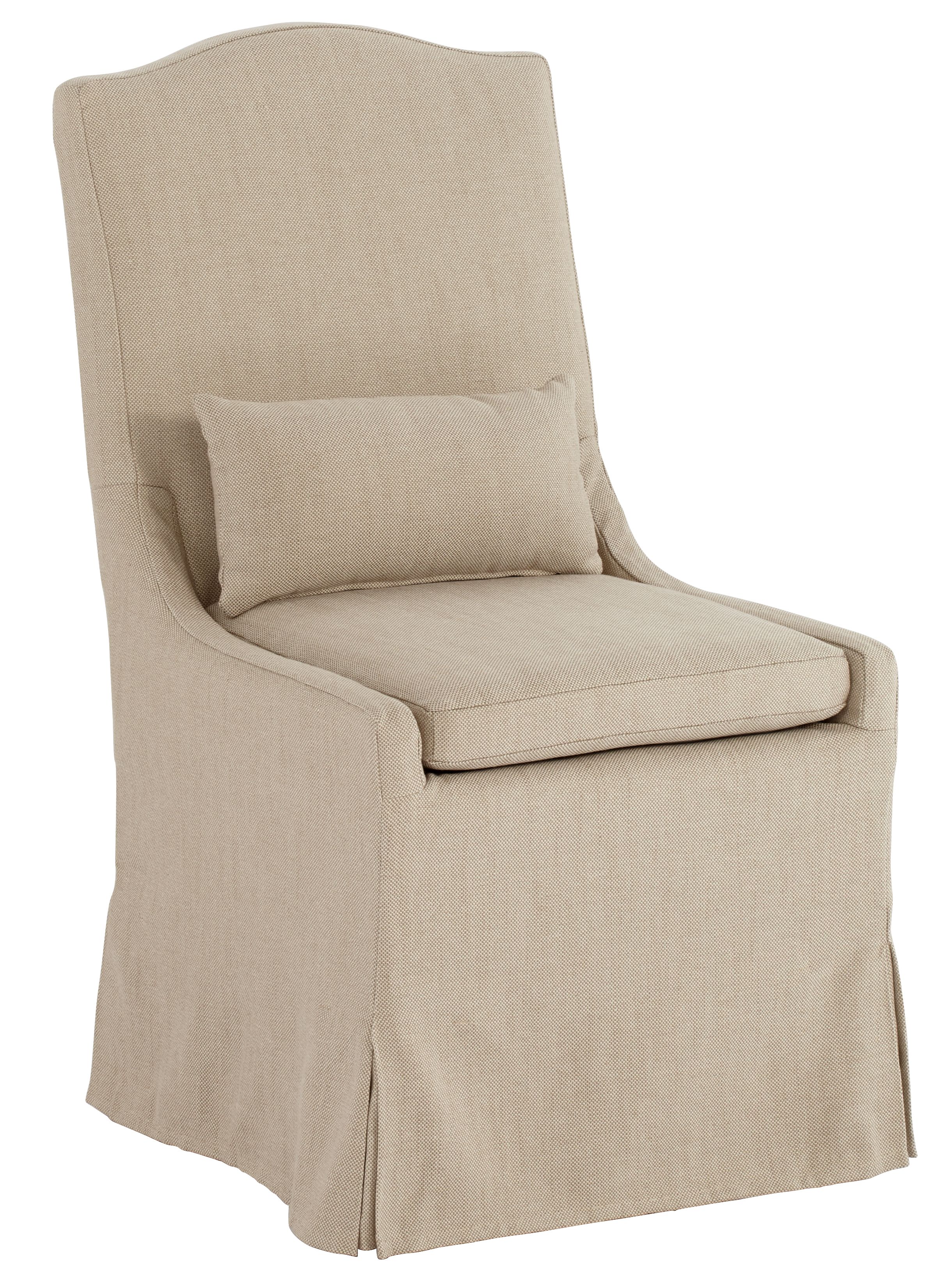 Image 3 Possini Euro Design Juliete Hamlet Pebble Slipcover Dining Chair