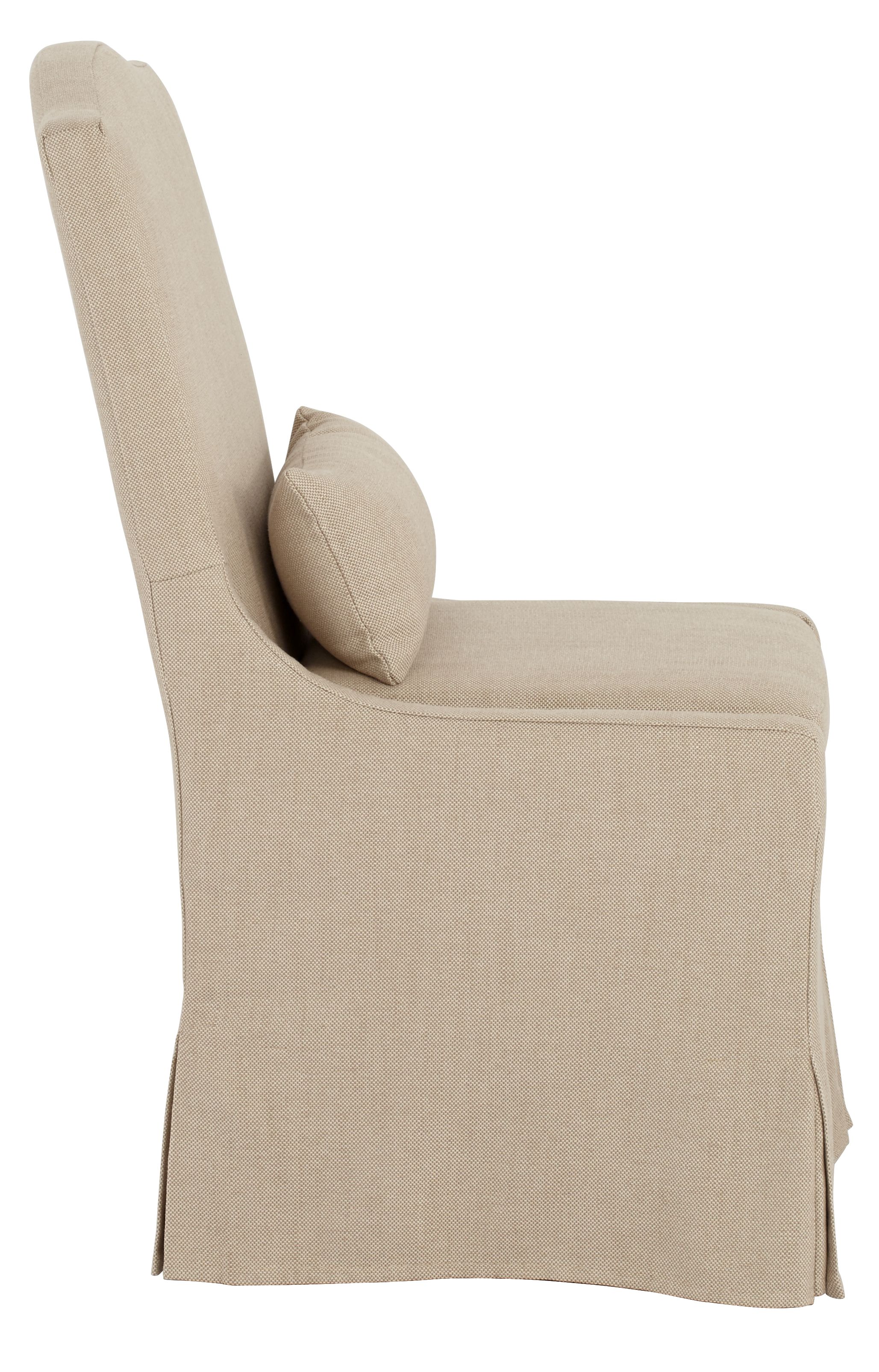 Image 5 Possini Euro Design Juliete Hamlet Pebble Slipcover Dining Chair more views