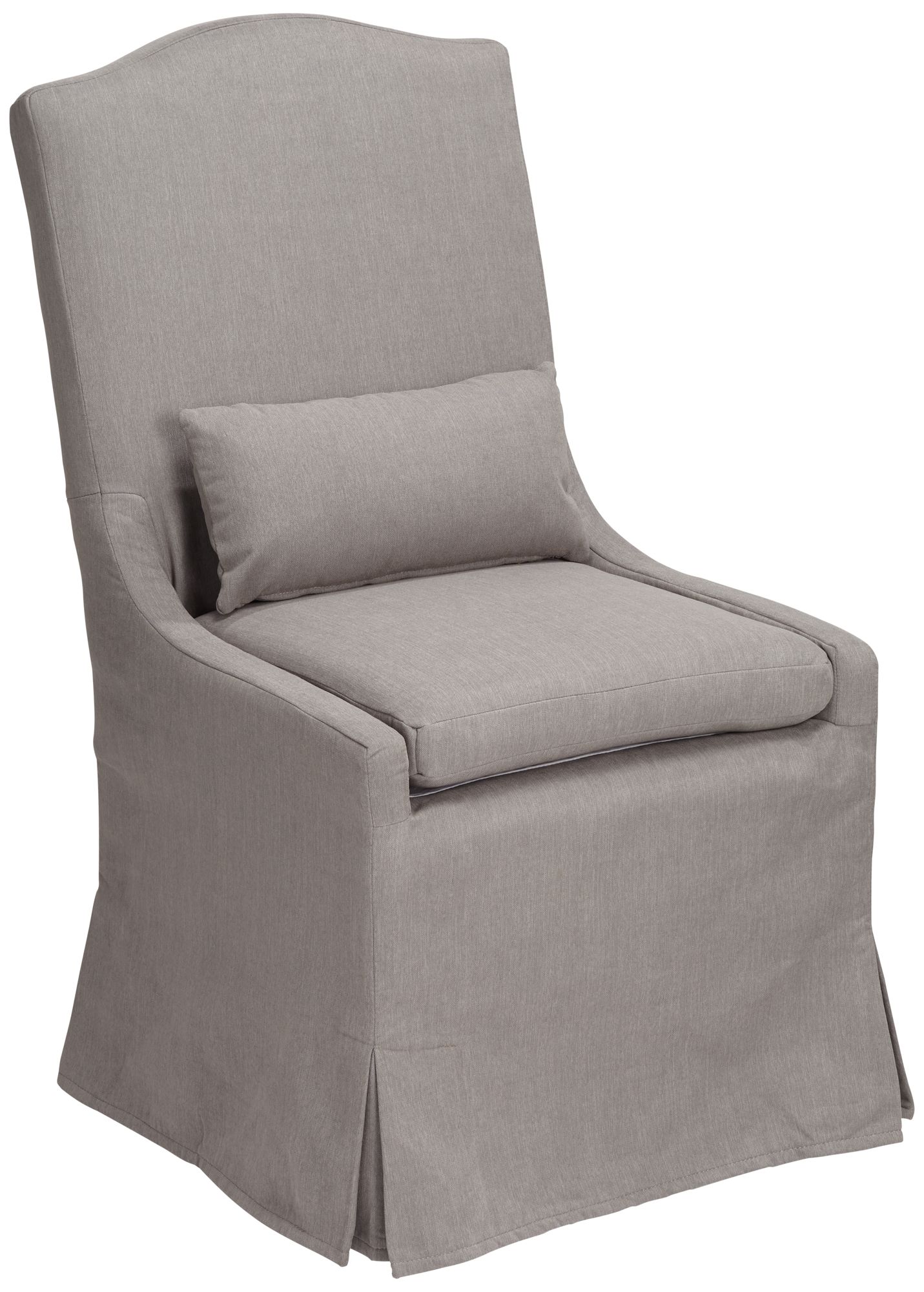 Image 2 Possini Euro Design Juliete Peyton Slate Gray Slipcover Dining Chair