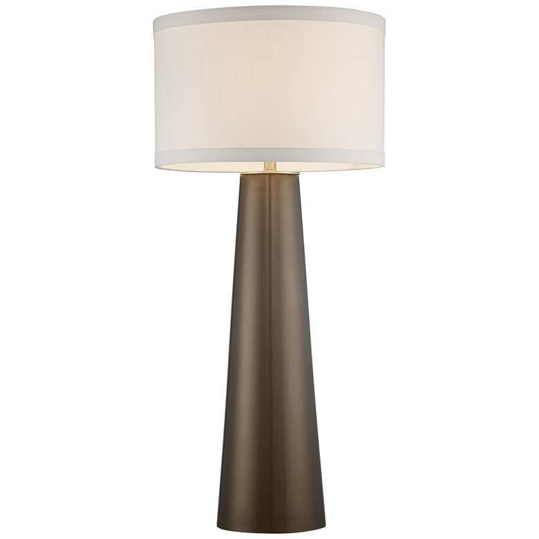 Image 7 Possini Euro Design Karen 36" High Dark Gold Tall Glass Table Lamp more views