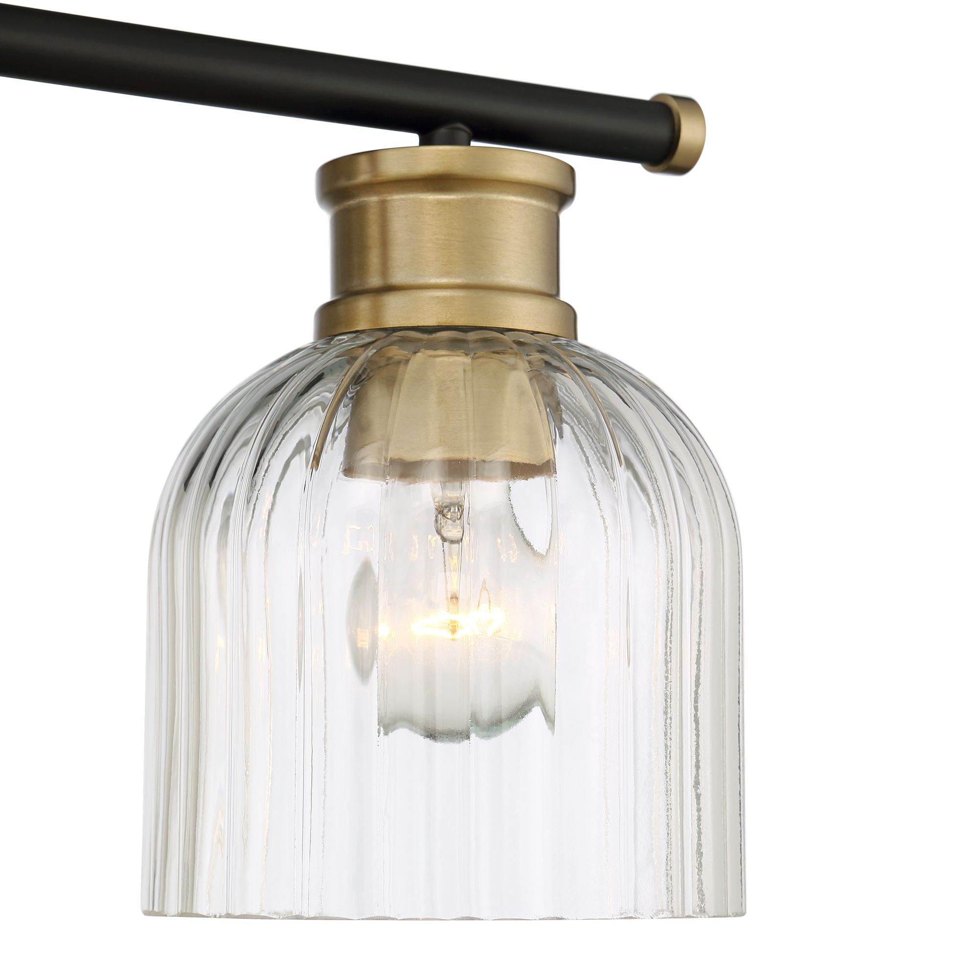 Image 4 Possini Euro Design Lana 23" Wide Black and Warm Brass 3-Lt Bath Light more views