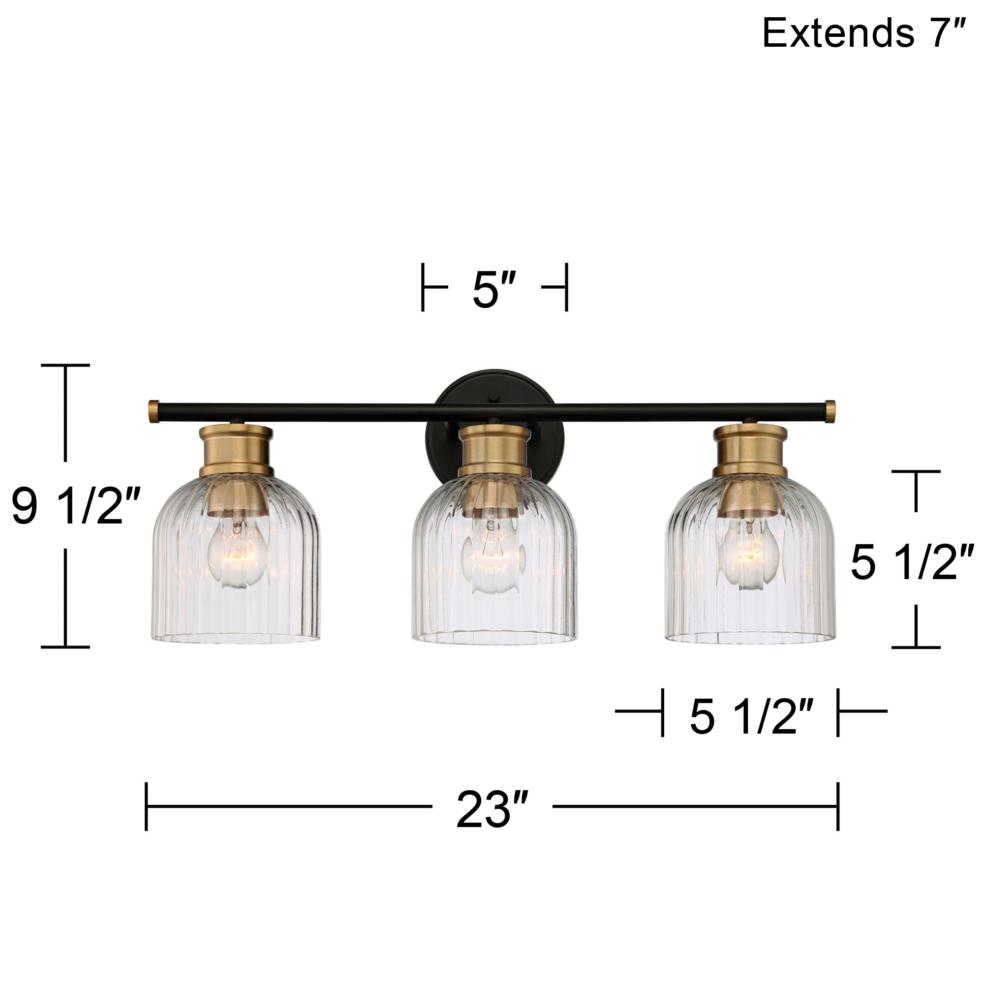 Watch A Video About the Stiffel Lana Black and Warm Brass 3-Light Bath Light