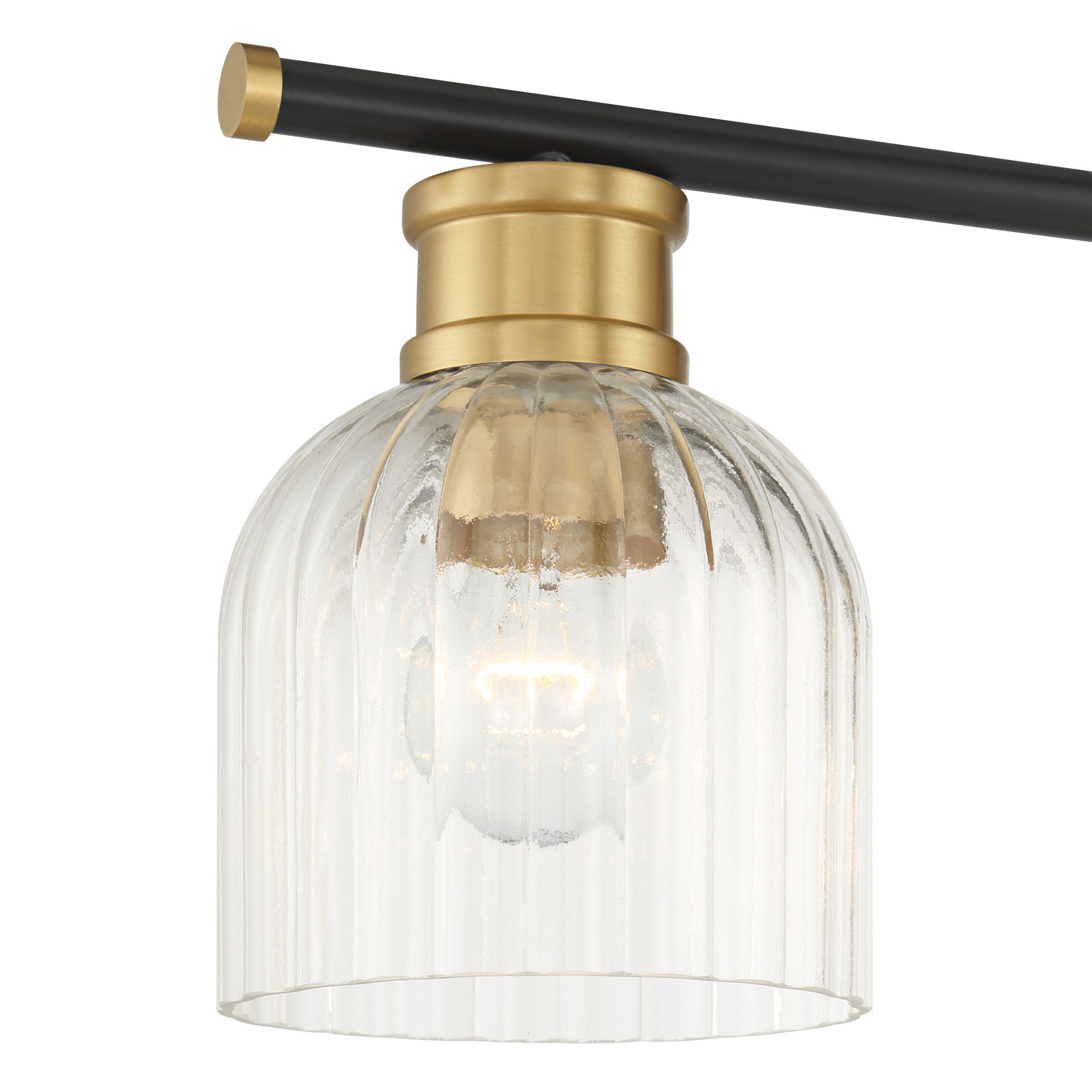 Image 3 Possini Euro Design Lana 40" Wide Black and Warm Brass 5-Lt Bath Light more views