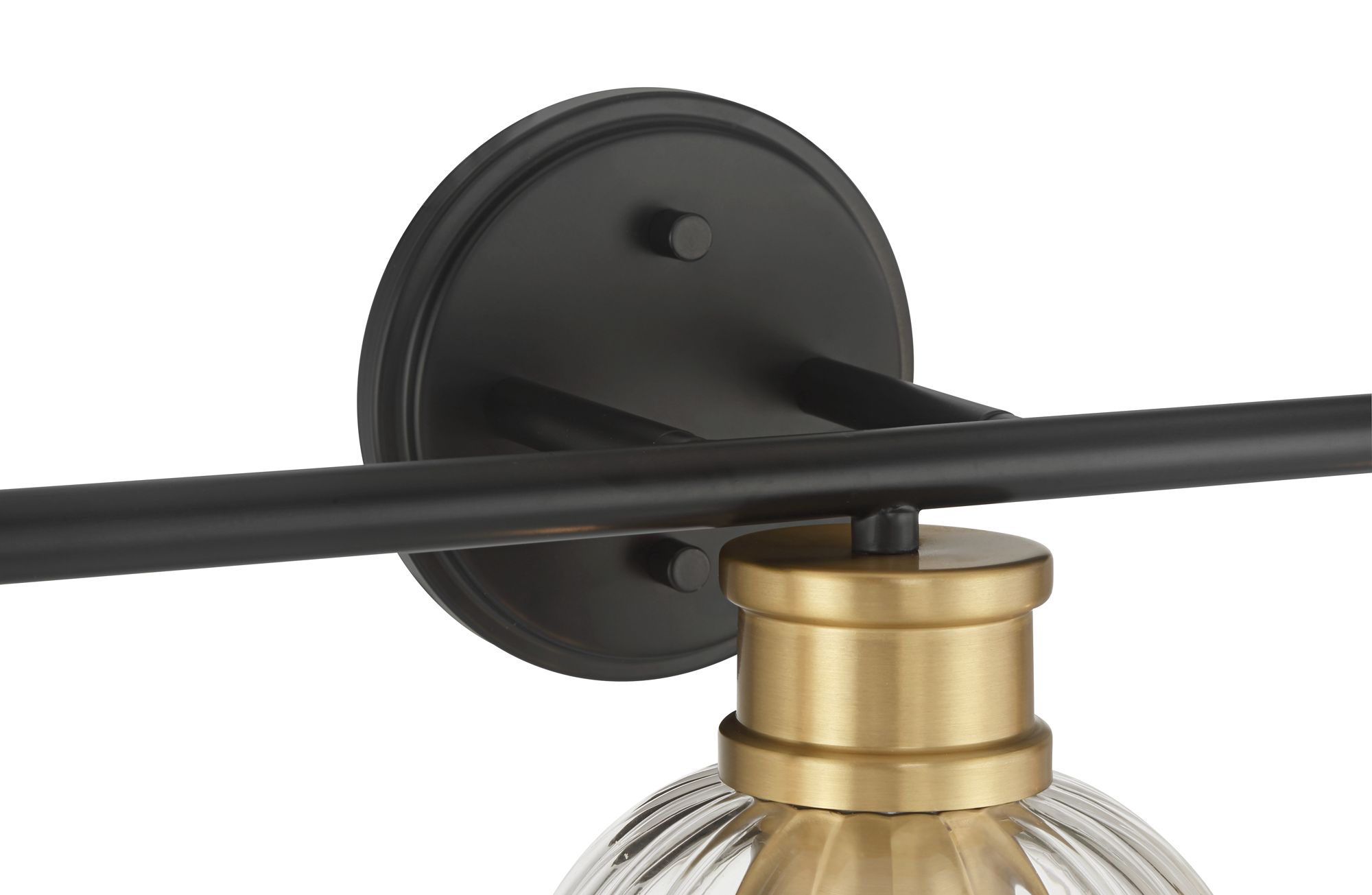 Image 4 Possini Euro Design Lana 40" Wide Black and Warm Brass 5-Lt Bath Light more views