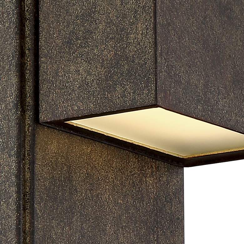 Image 3 Possini Euro Design Lyons 8 inchH Bronze Outdoor LED Wall Light Set of 2 more views