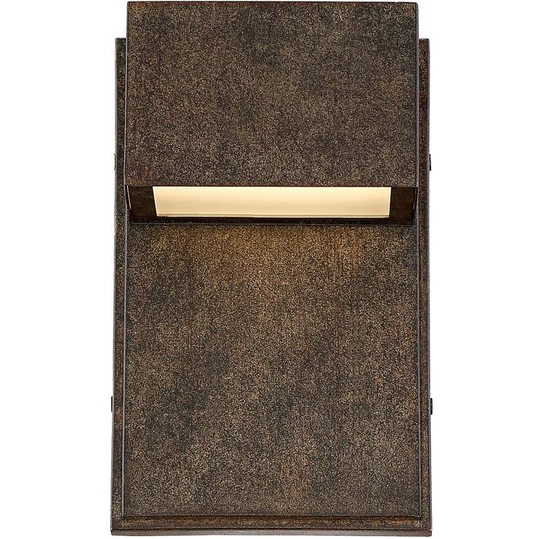 Image 5 Possini Euro Design Lyons 8"H Bronze Outdoor LED Wall Light Set of 2 more views