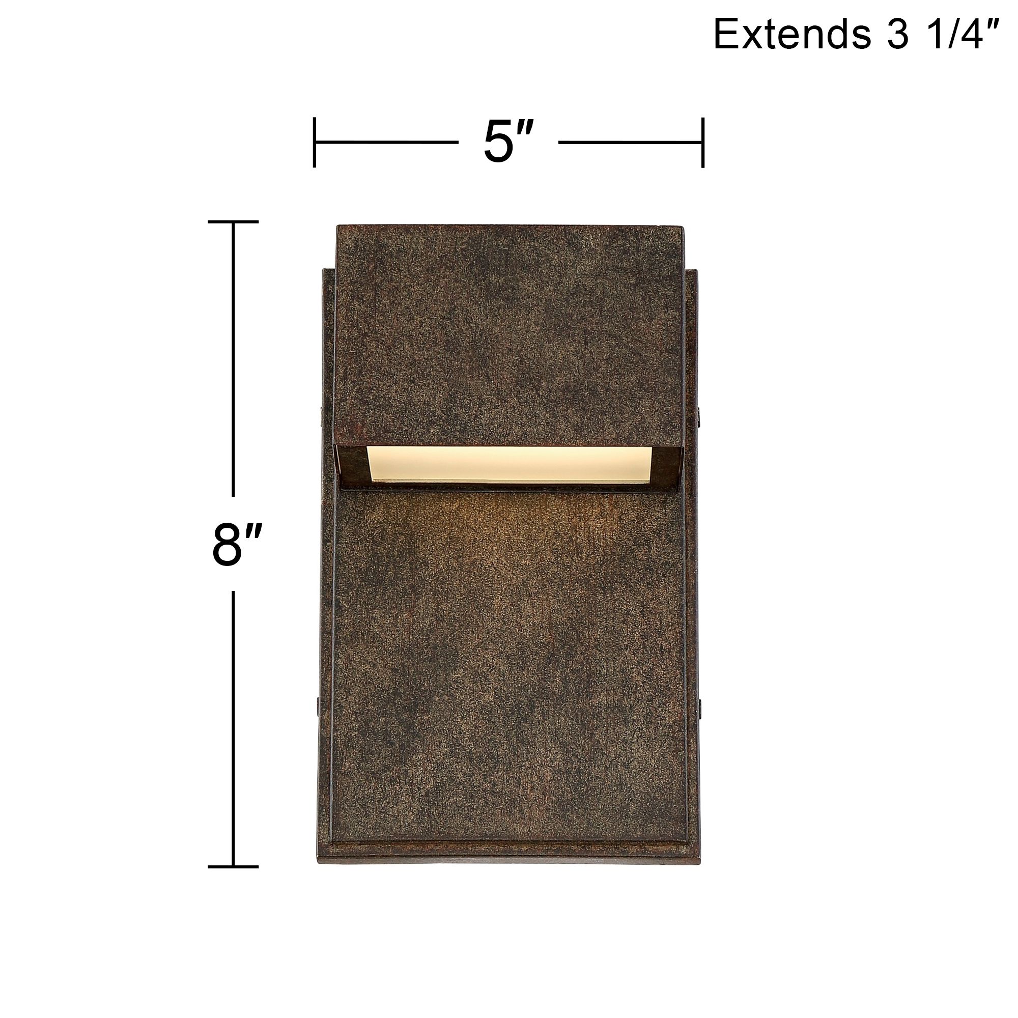 Possini Euro Design Lyons 8"H Bronze Outdoor LED Wall Light Set of 2
