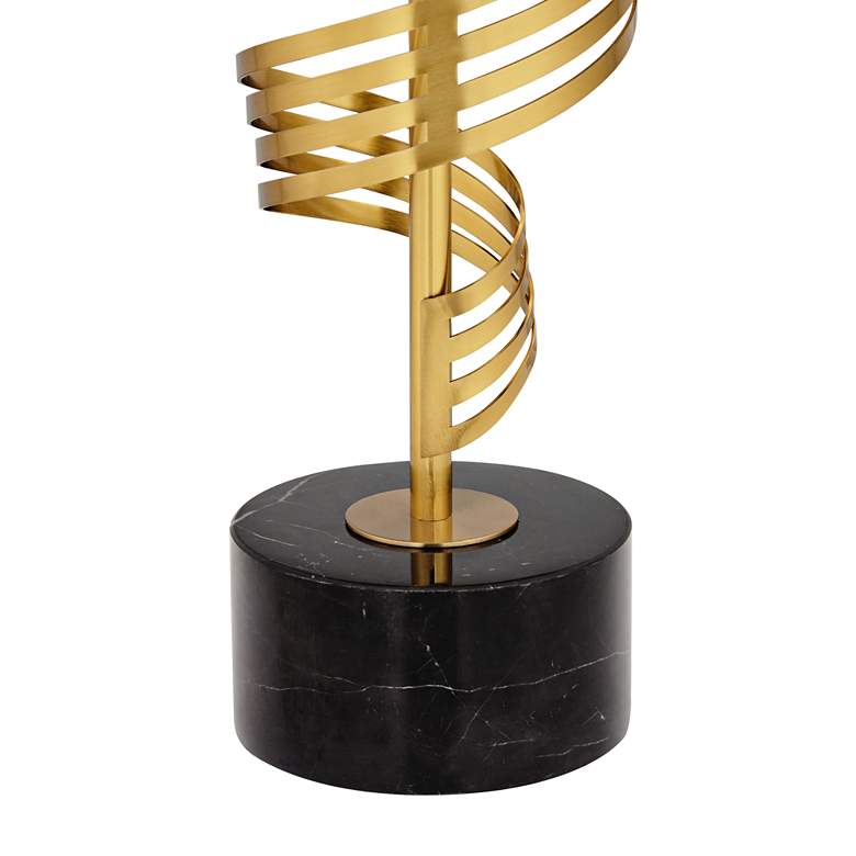 Image 7 Possini Euro Design Lyrical Gold Ribbon Twist Modern Table Lamp more views