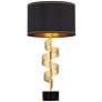 Possini Euro Design Lyrical Gold Ribbon Twist Modern Table Lamp
