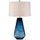 Possini Euro Design Marlin Blue Art Glass Table Lamp
