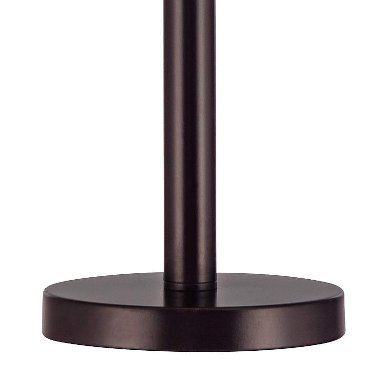 Image 4 Possini Euro Design Matte Dark Bronze Stick Table Lamp with USB Cord Dimmer more views