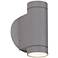 Possini Euro Design Matte Silver Up and Down Wall Light
