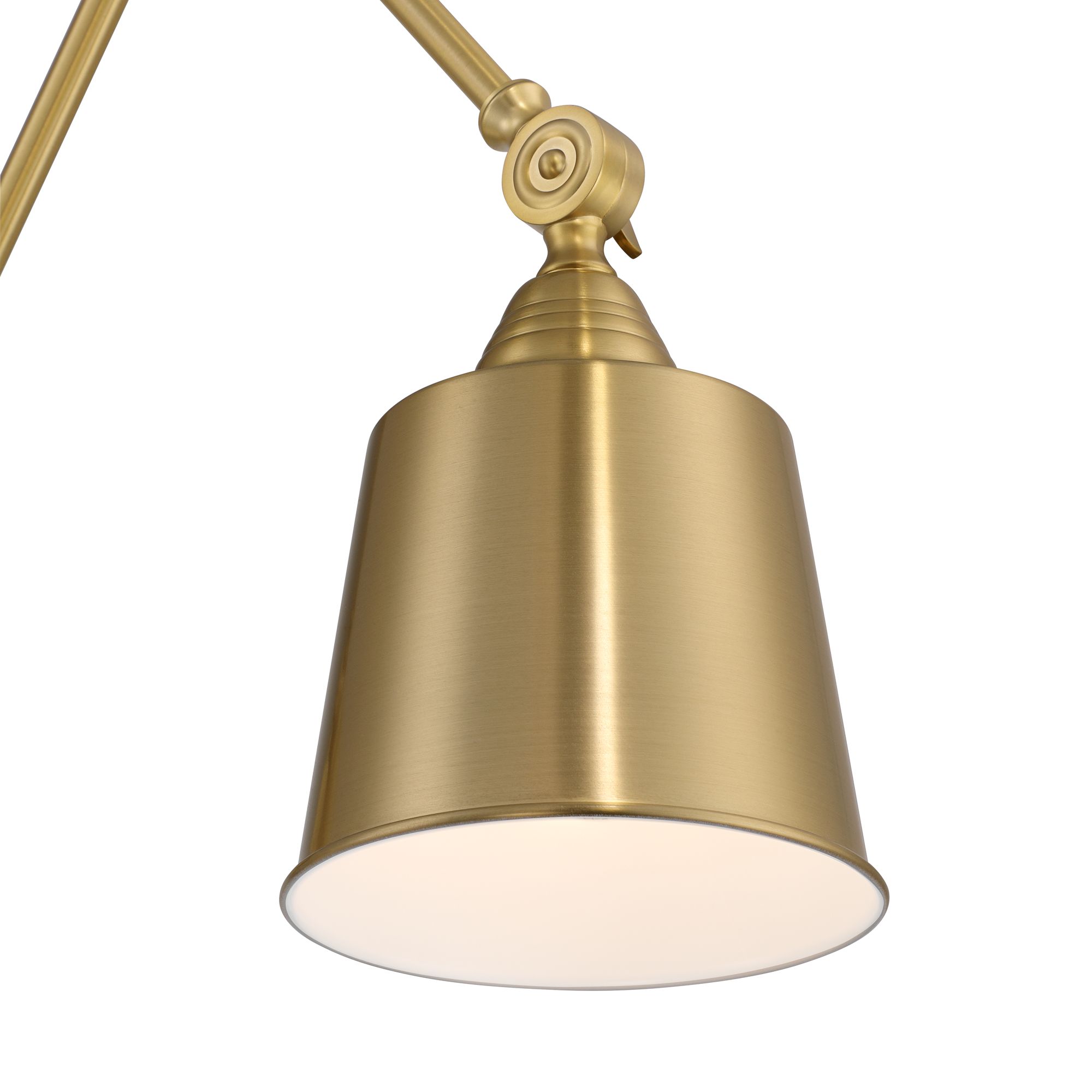 Image 2 Possini Euro Design Mendes Aged Brass Adjustable Down-Lt Hardwire Wall Lamp more views