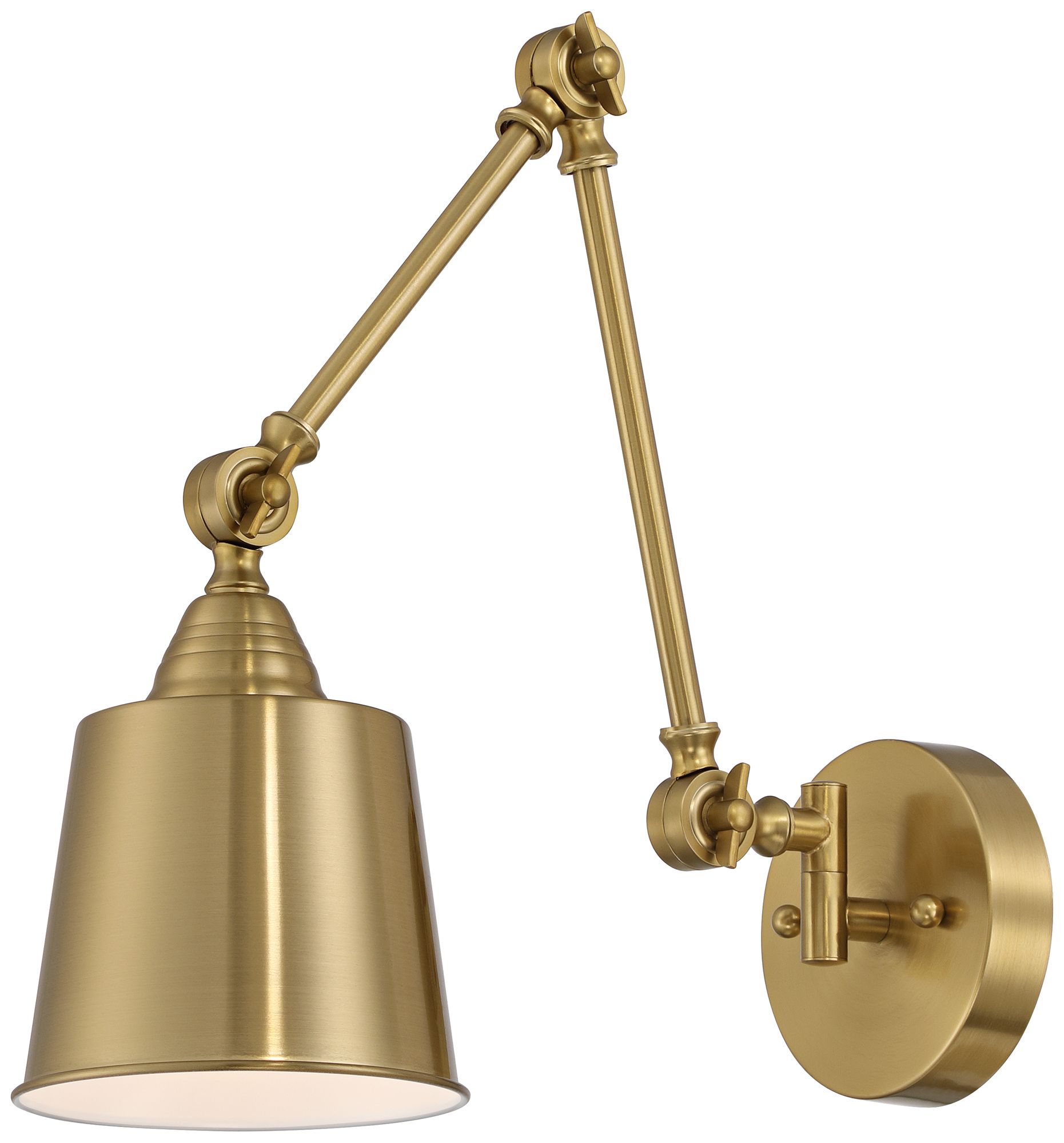 Possini Euro Design Mendes Aged Brass Adjustable Down-Lt Hardwire Wall Lamp