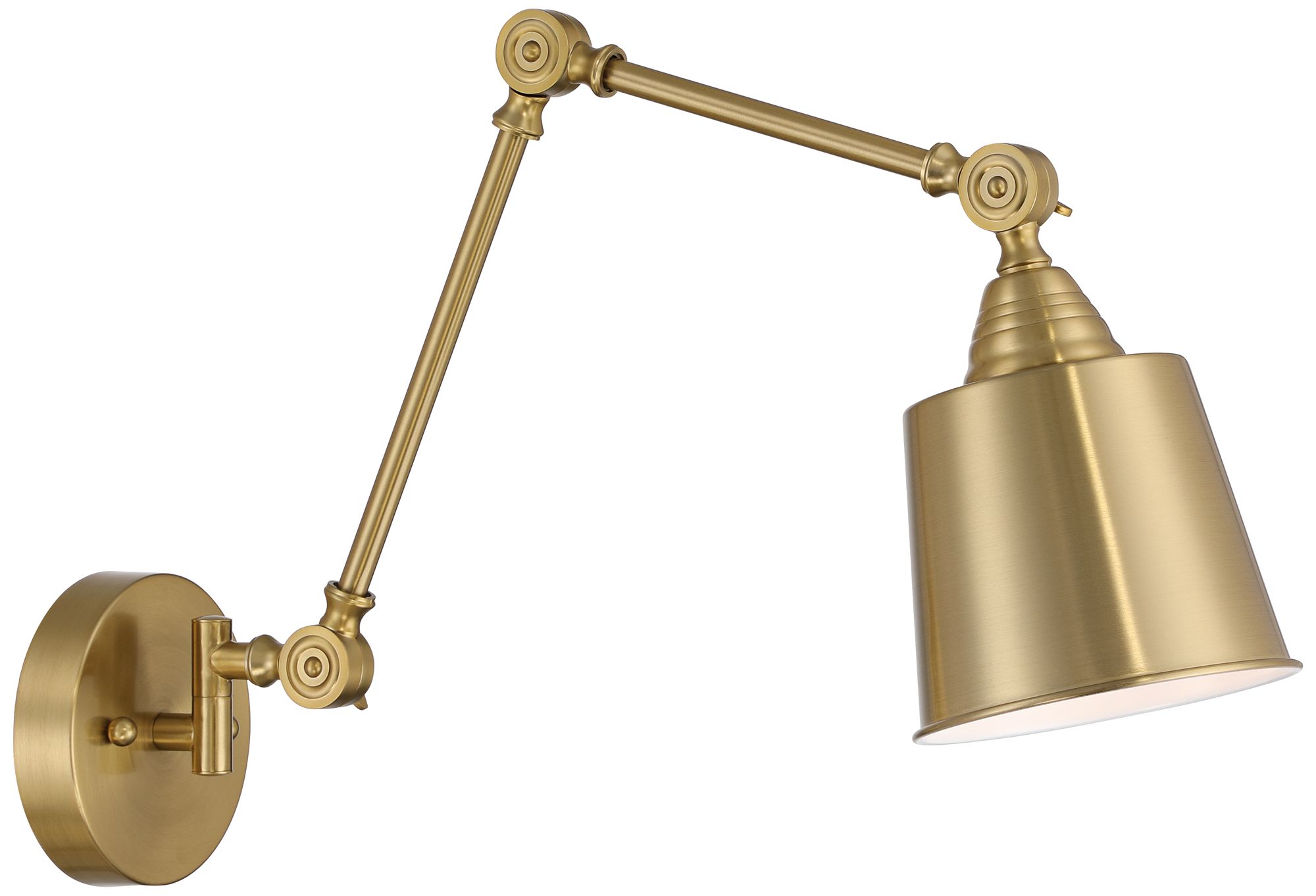Possini Euro Design Mendes Aged Brass Adjustable Down-Lt Hardwire Wall Lamp