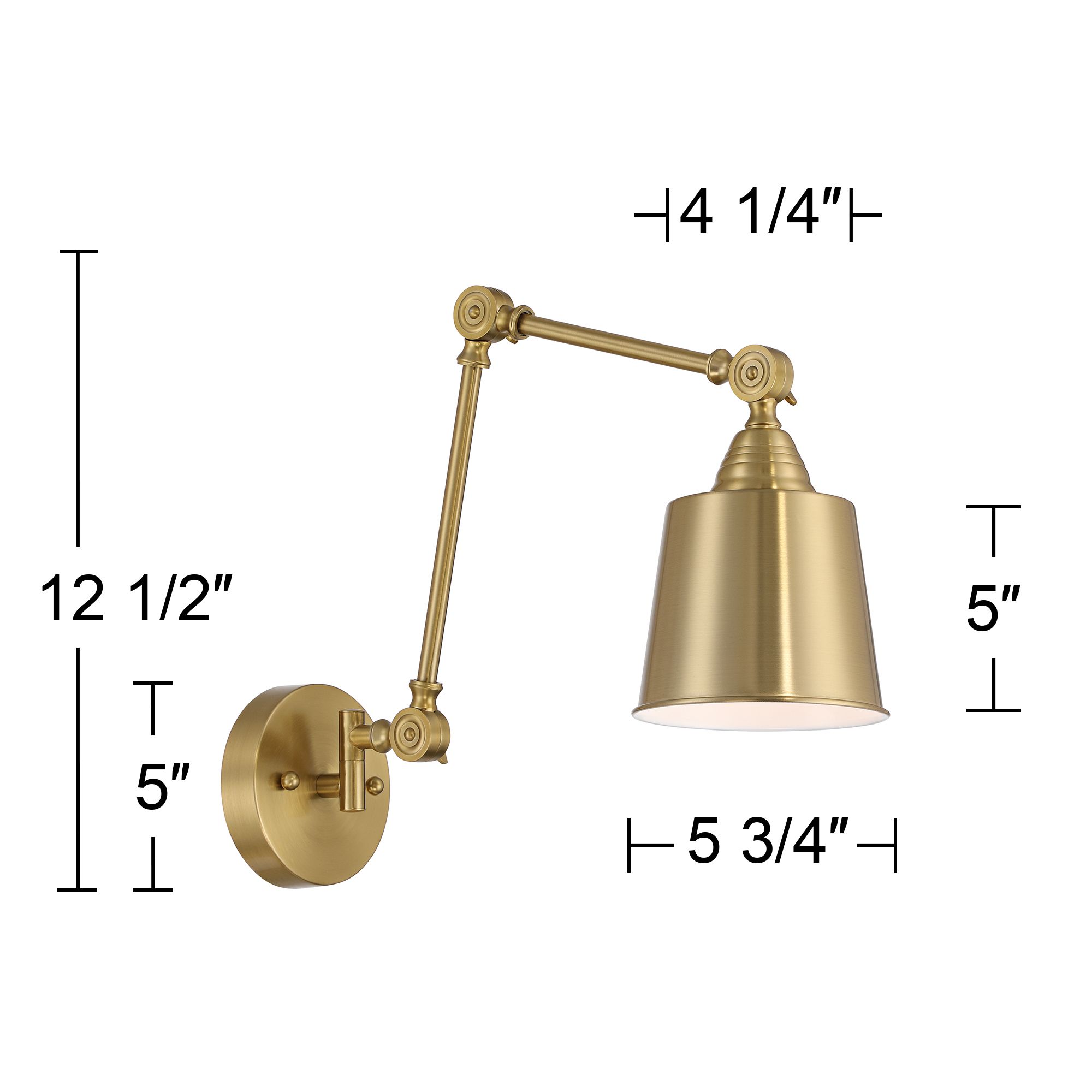 Possini Euro Design Mendes Aged Brass Adjustable Down-Lt Hardwire Wall Lamp