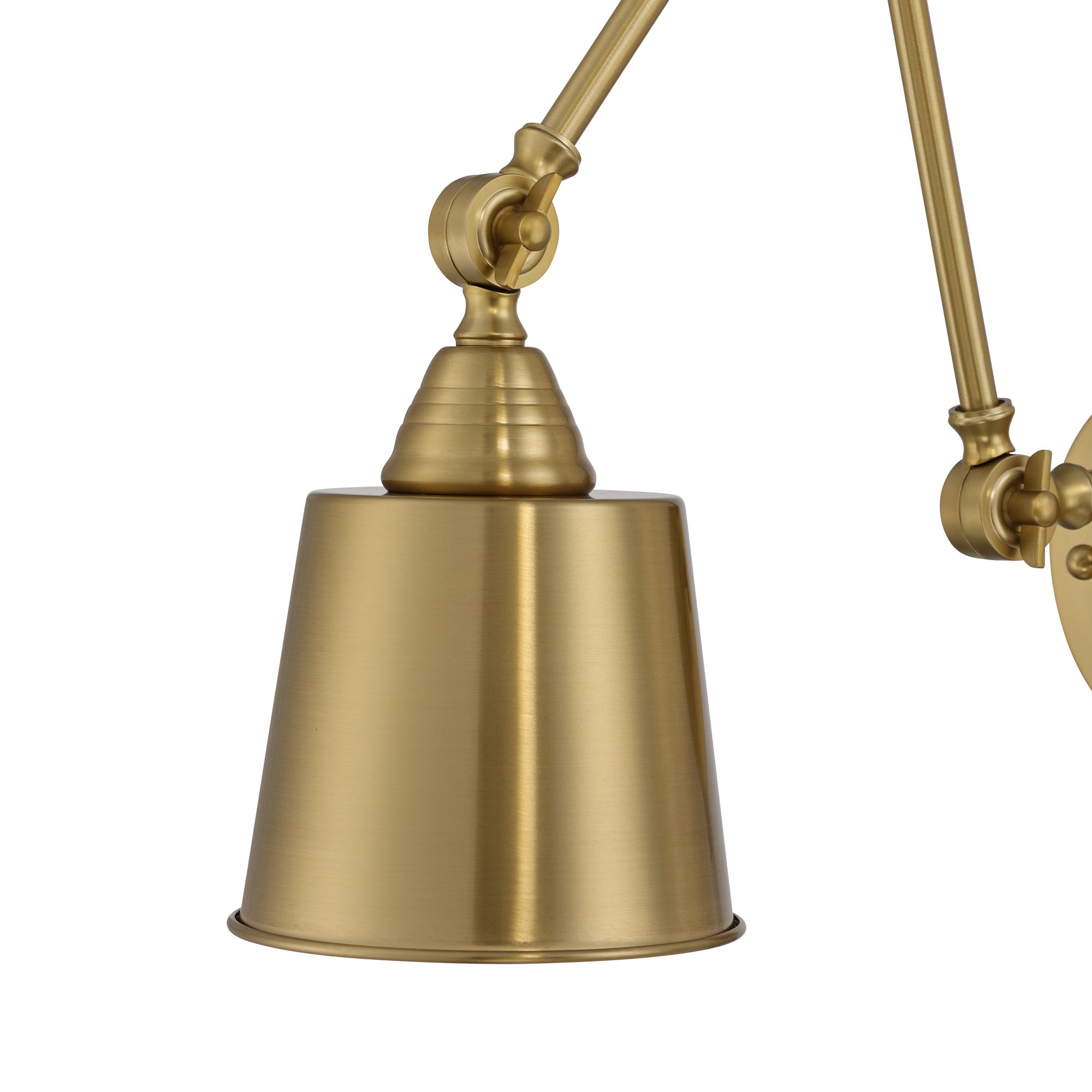Image 3 Possini Euro Design Mendes Aged Brass Adjustable Down-Lt Hardwire Wall Lamp more views