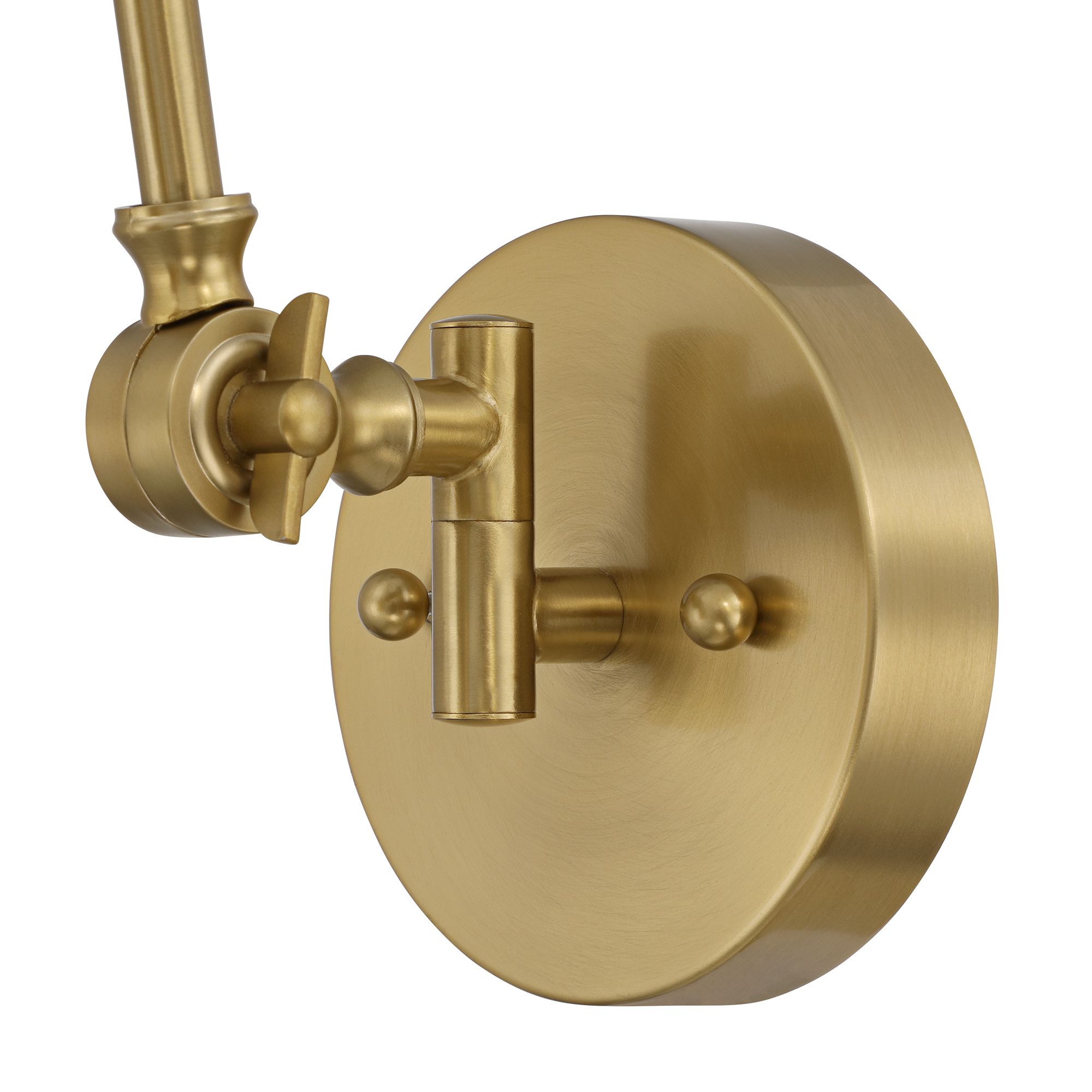 Image 5 Possini Euro Design Mendes Aged Brass Adjustable Down-Lt Hardwire Wall Lamp more views