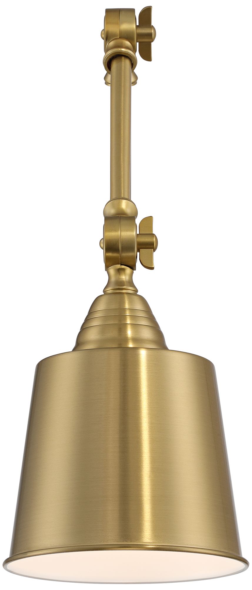 Image 6 Possini Euro Design Mendes Aged Brass Adjustable Down-Lt Hardwire Wall Lamp more views