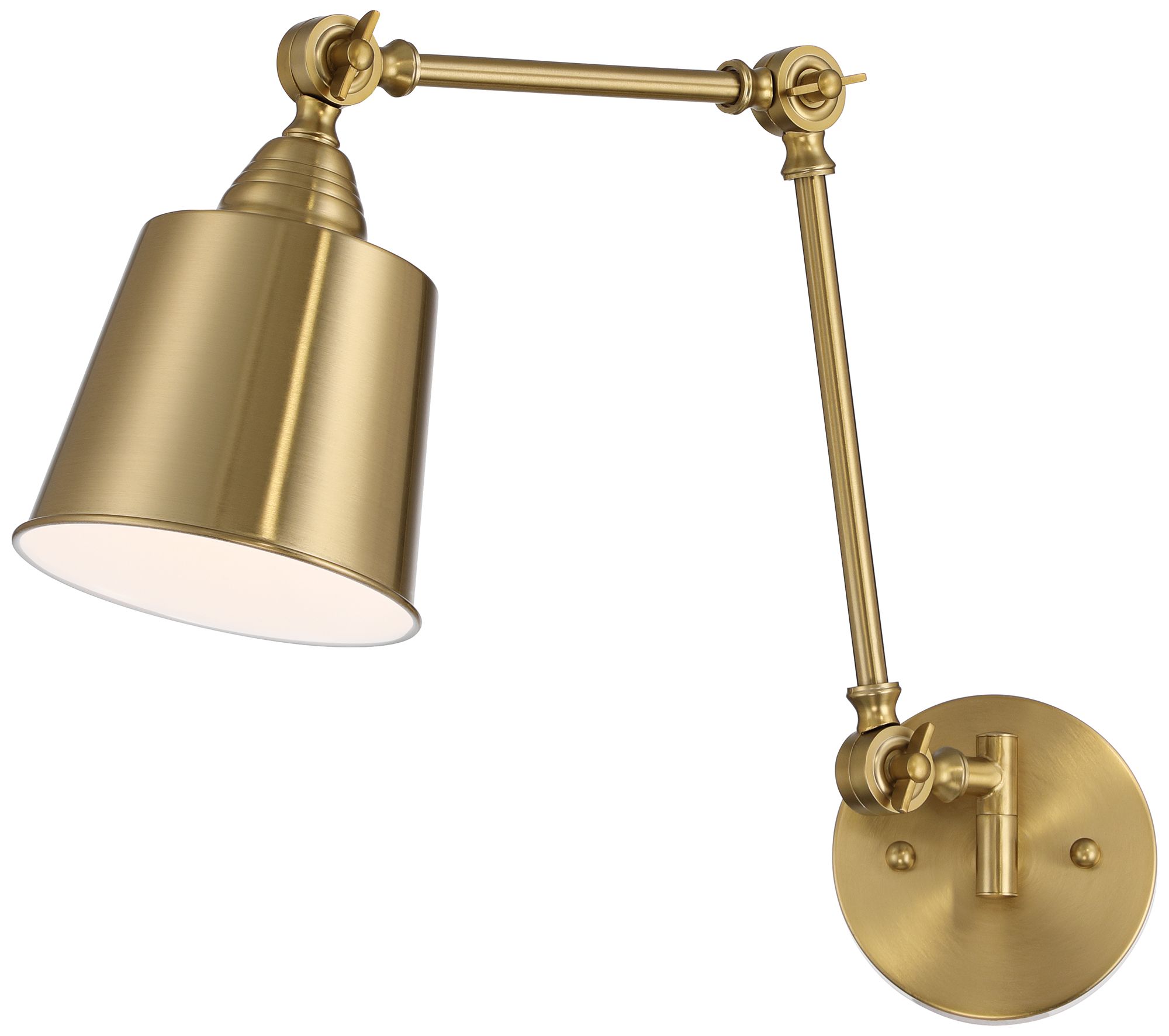Image 7 Possini Euro Design Mendes Aged Brass Adjustable Down-Lt Hardwire Wall Lamp more views