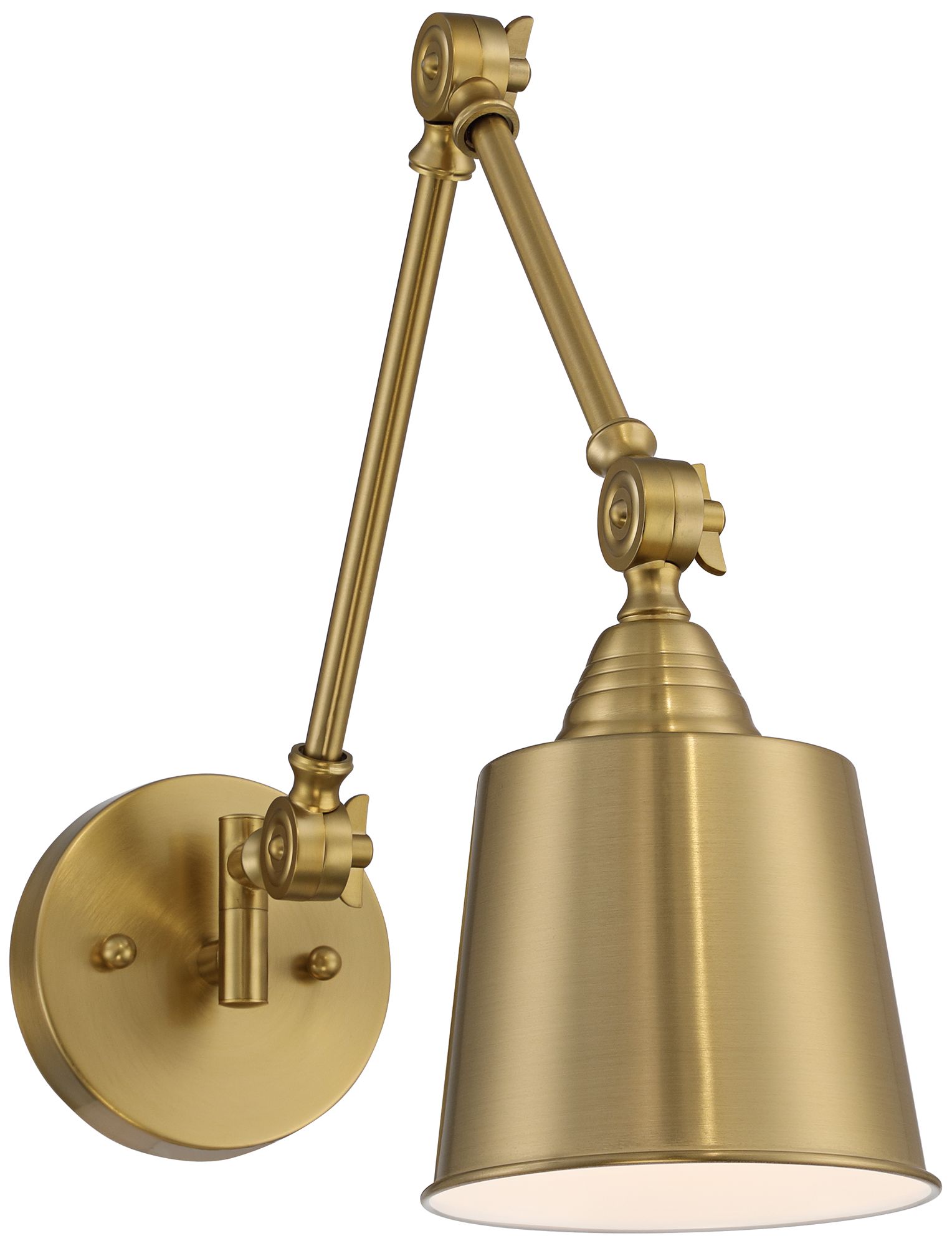 Possini Euro Design Mendes Aged Brass Adjustable Down-Lt Hardwire Wall Lamp