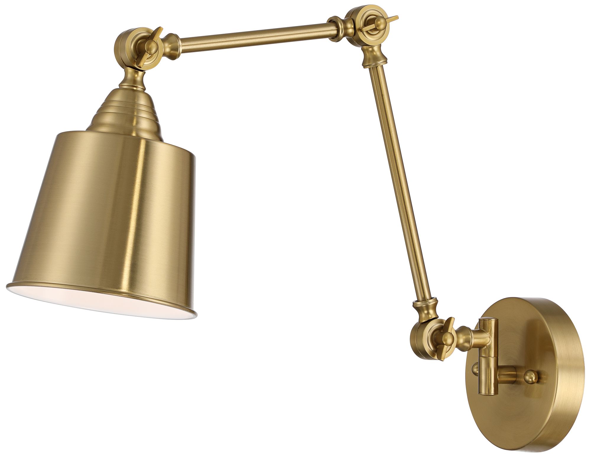 Possini Euro Design Mendes Aged Brass Adjustable Down-Lt Hardwire Wall Lamp