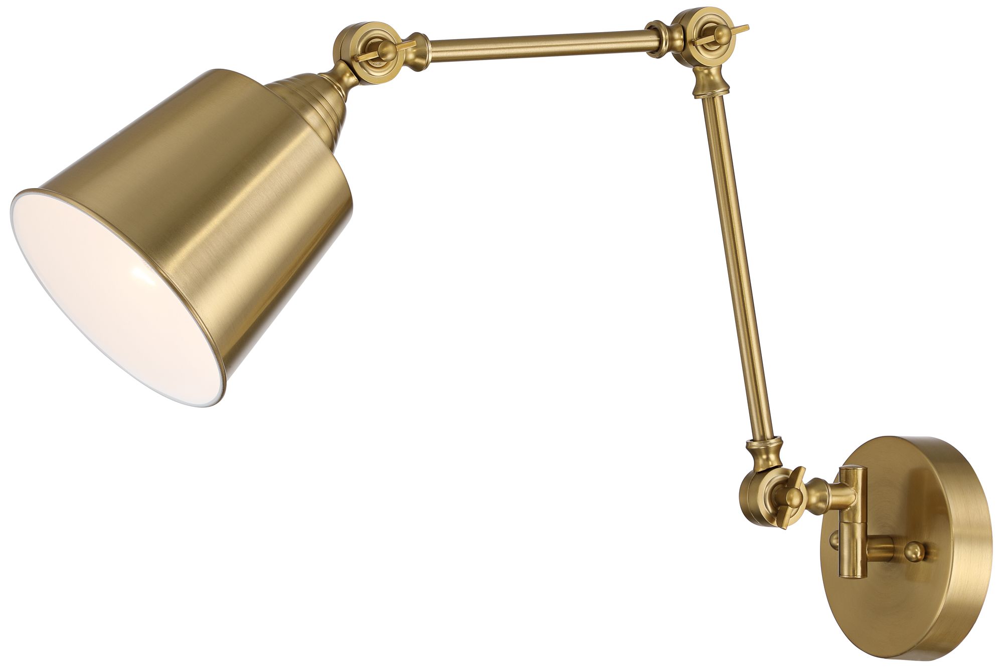 Possini Euro Design Mendes Aged Brass Adjustable Down-Lt Hardwire Wall Lamp