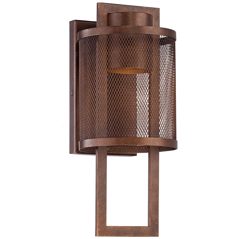 Image 1 Possini Euro Design Mesh 14 inch High Outdoor Wall Sconce