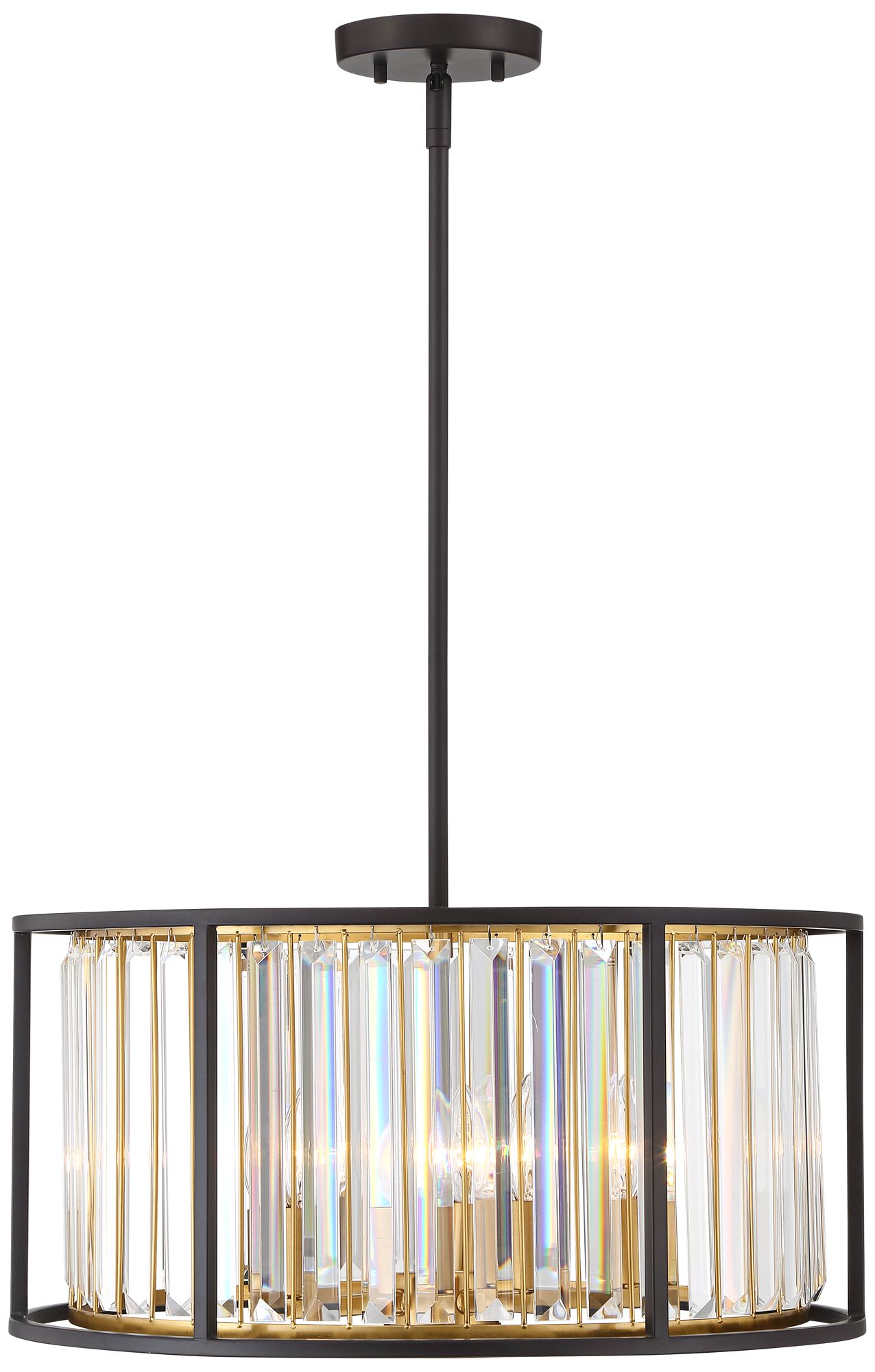 Watch A Video About the Possini Euro Design Milne Crystal Drum Pendant Light