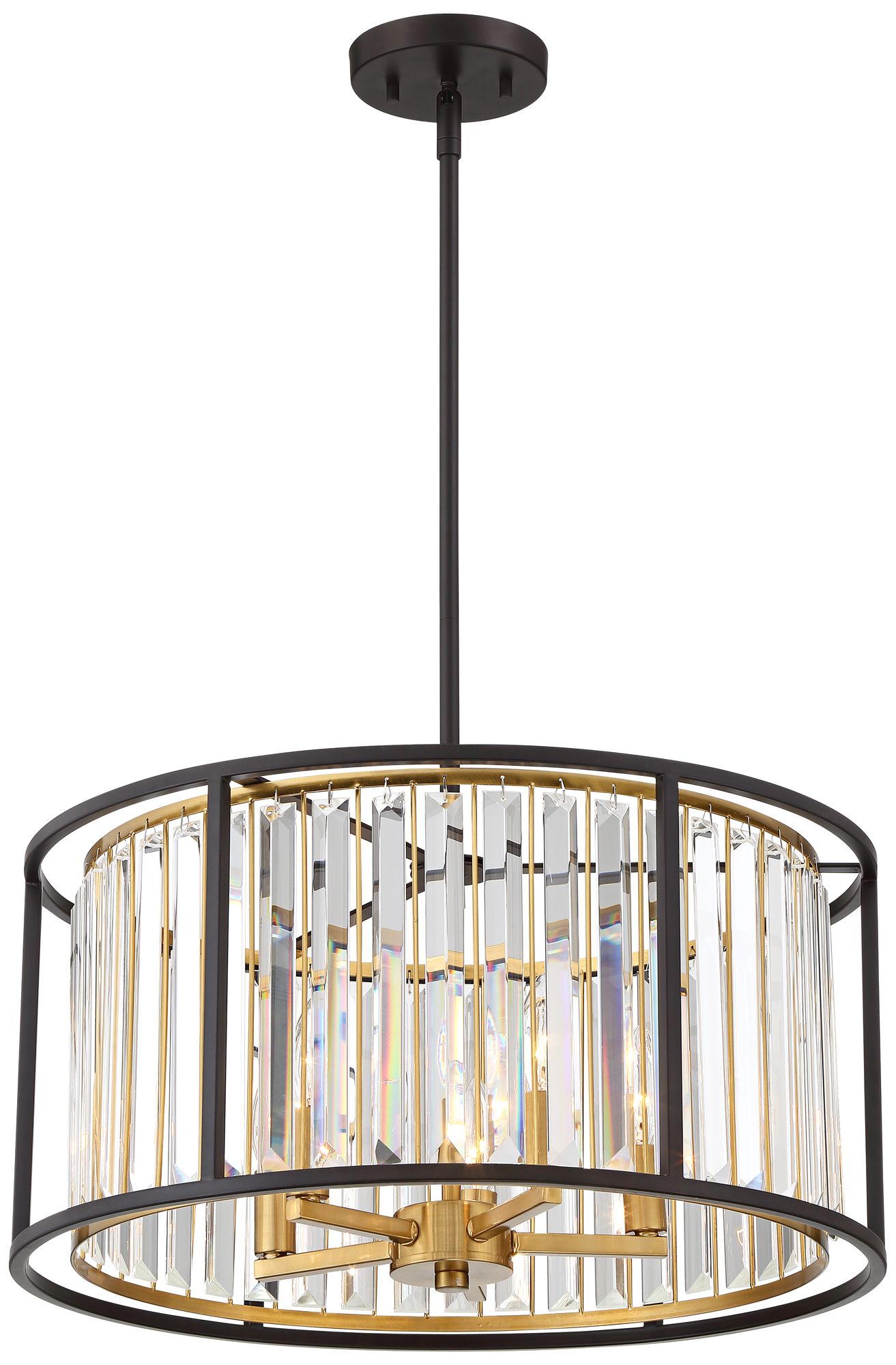 Watch A Video About the Possini Euro Design Milne Crystal Drum Pendant Light