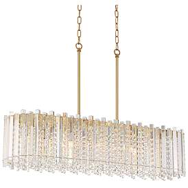Image2 of Possini Euro Design Mirabell 34" Gold Crystal LED Island Pendant