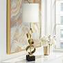 Watch A Video About the Possini Euro Design Modern Scroll Gold Console Table Lamp