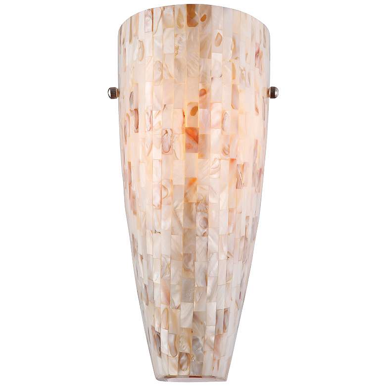 Possini Euro Design Mother of Pearl Mosaic Wall Sconce