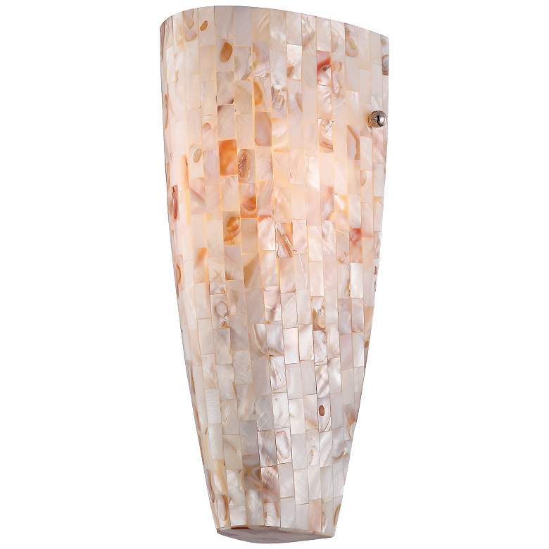 Possini Euro Design Mother of Pearl Mosaic Wall Sconce more views