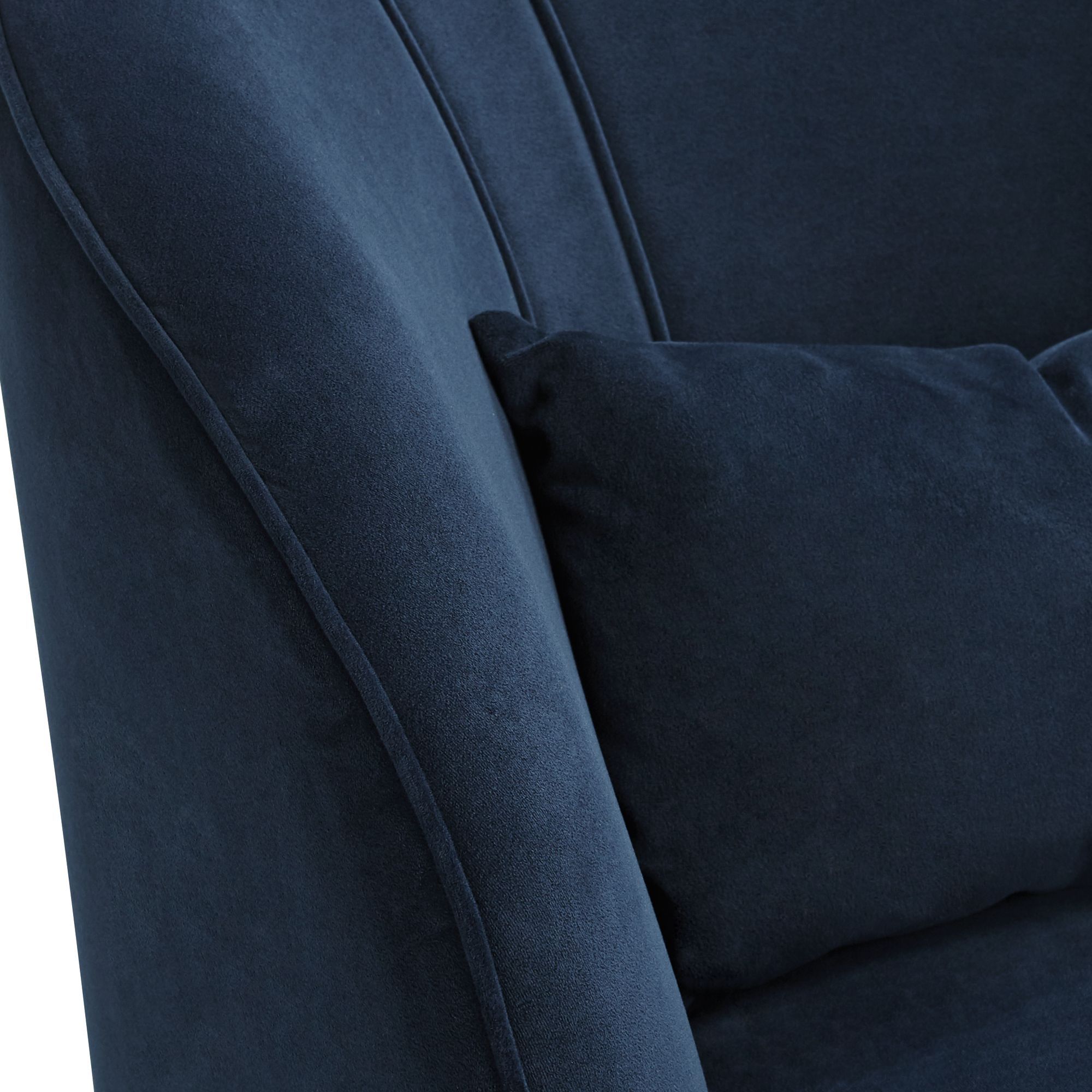 Image 4 Possini Euro Design Nebbia 31"W Navy Velvet Accent Chair with Pillow more views