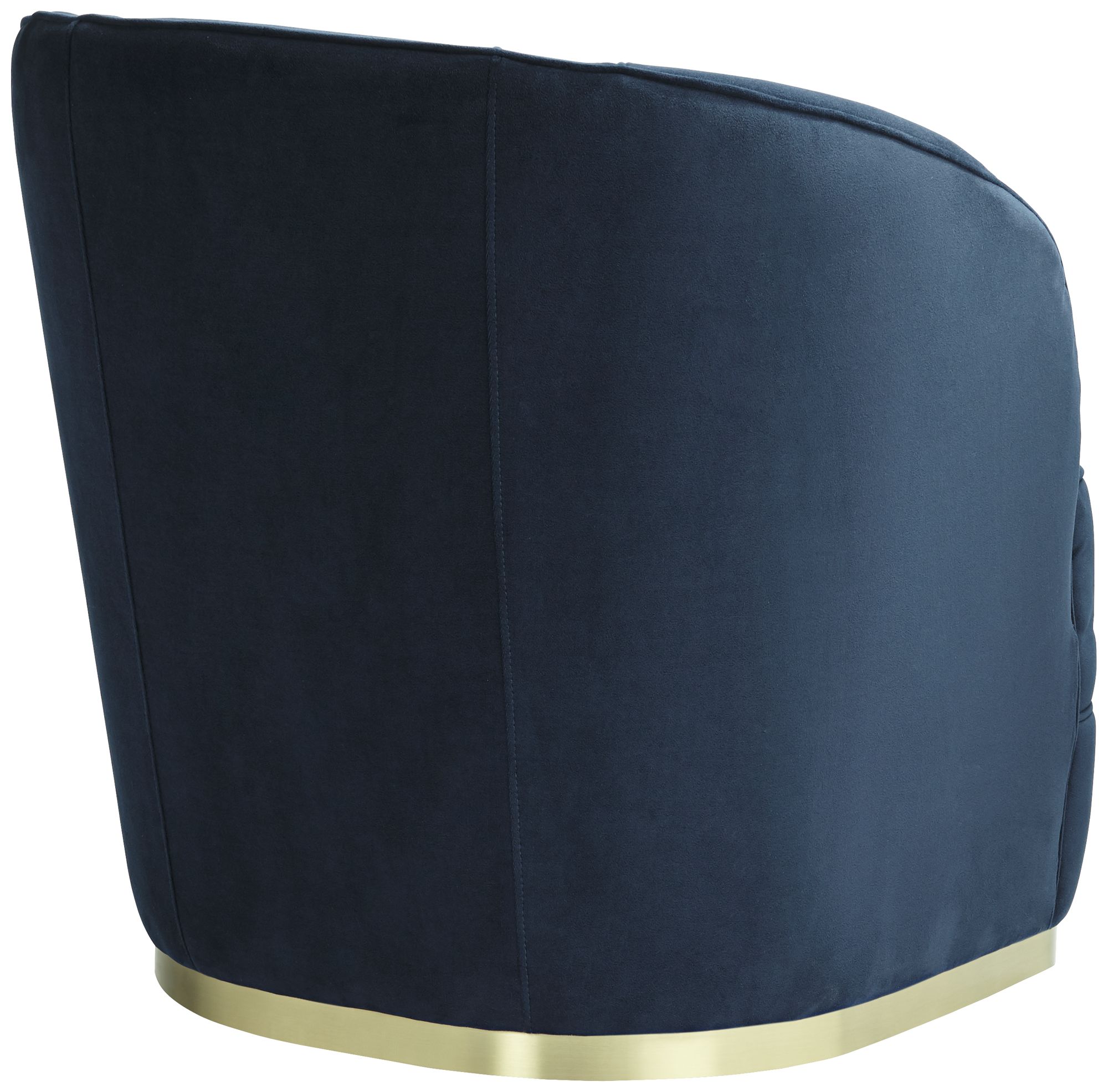 Possini Euro Design Nebbia 31"W Navy Velvet Accent Chair with Pillow