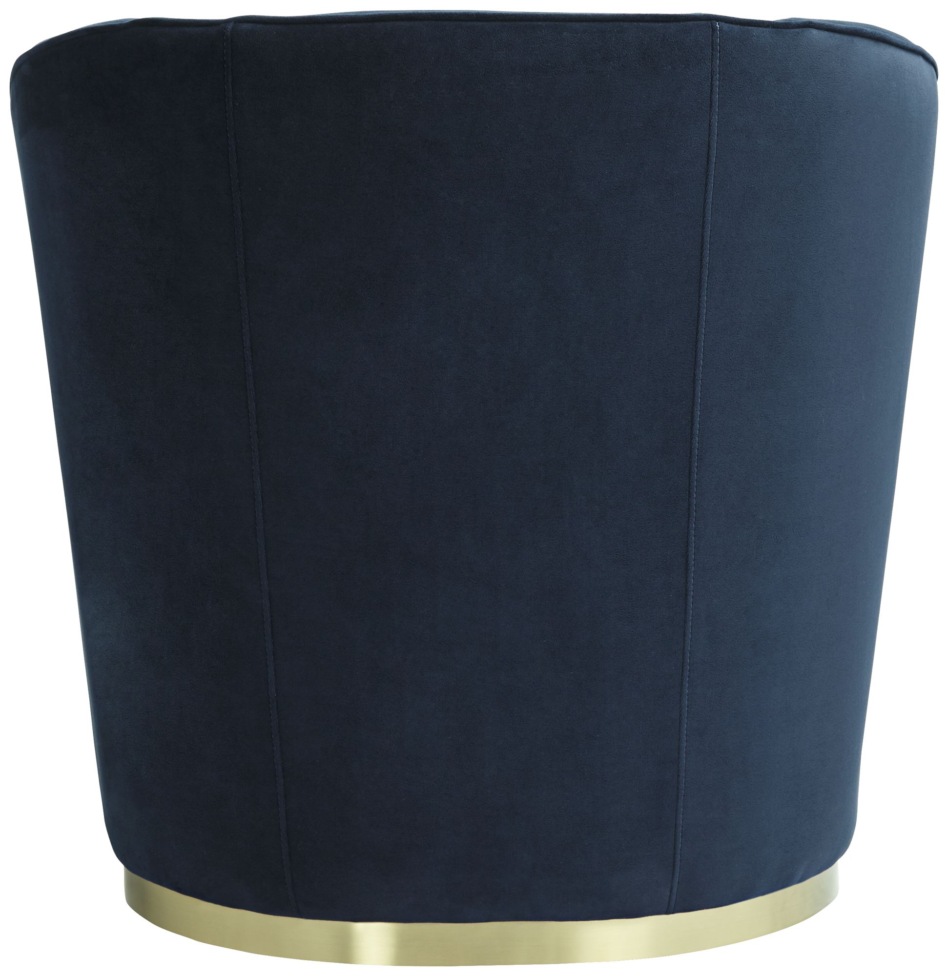 Possini Euro Design Nebbia 31"W Navy Velvet Accent Chair with Pillow