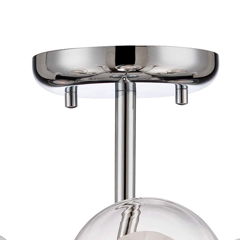 Image 5 Possini Euro Design Nimbus 15-Light Glass and Chrome Sputnik Ceiling Light more views