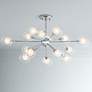 Possini Euro Design Nimbus 15-Light Glass Chrome LED Sputnik Ceiling Light