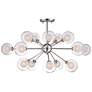 Possini Euro Design Nimbus 15-Light Glass Chrome LED Sputnik Ceiling Light
