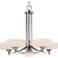 Possini Euro Design Opal Etched Glass 5+1 Light Chandelier