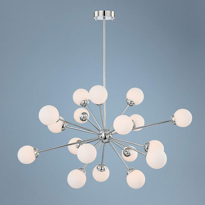 Image 1 Possini Euro Design Opal Glass Pendant Chandelier