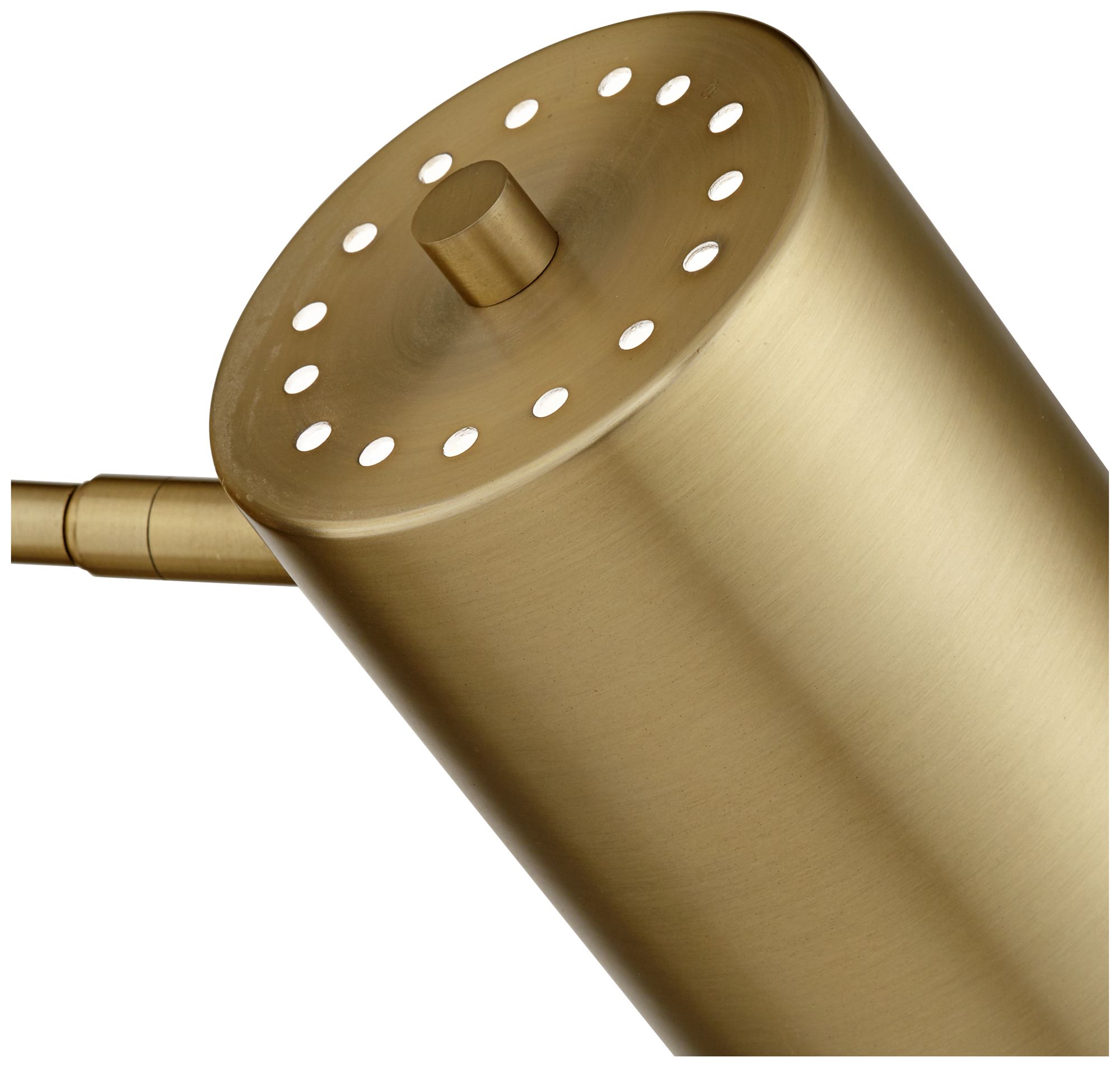 Image 3 Possini Euro Design Patt 7"H Brushed Brass Down-Lt Plug-In Wall Lamp more views