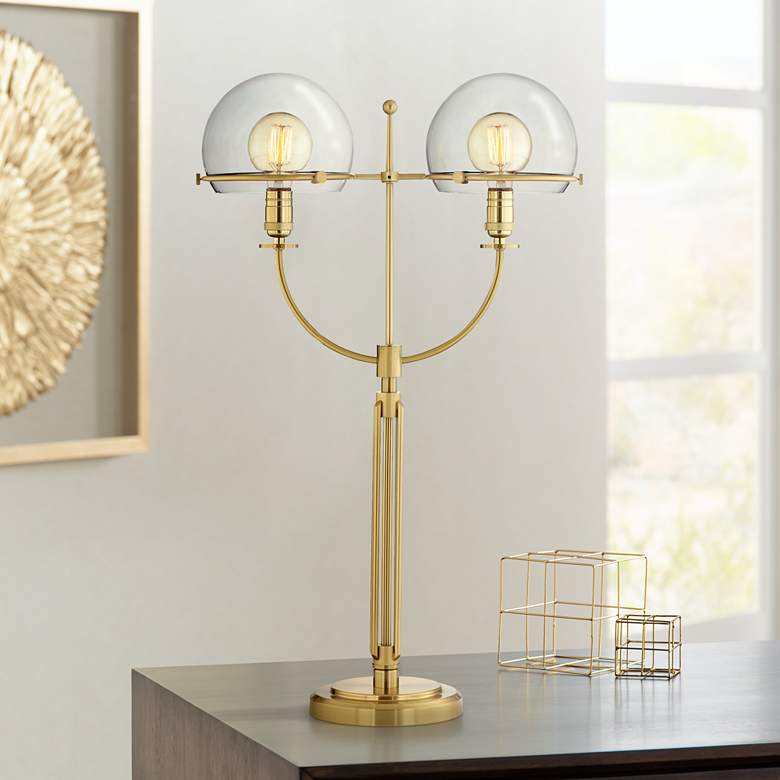 Image 1 Possini Euro Design Phileas Dome Light Table Lamp