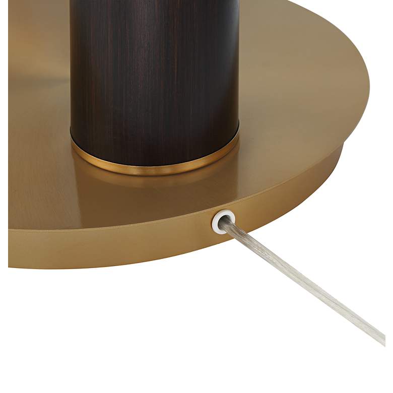 Possini Euro Design Pilar Arc Floor Lamp Espresso with Warm Gold more views