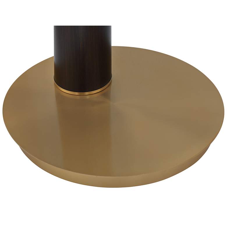 Possini Euro Design Pilar Arc Floor Lamp Espresso with Warm Gold more views