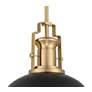 Thumbnail4 of Possini Euro Design Posey 13" Wide Black and Gold Dome Pendant Light more views