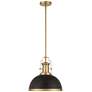Watch A Video About the Possini Euro Design Posey Black Soft Gold Dome Pendant Light