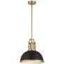 Watch A Video About the Possini Euro Design Posey Black Soft Gold Dome Pendant Light