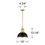 Watch A Video About the Possini Euro Design Posey Black Soft Gold Dome Pendant Light